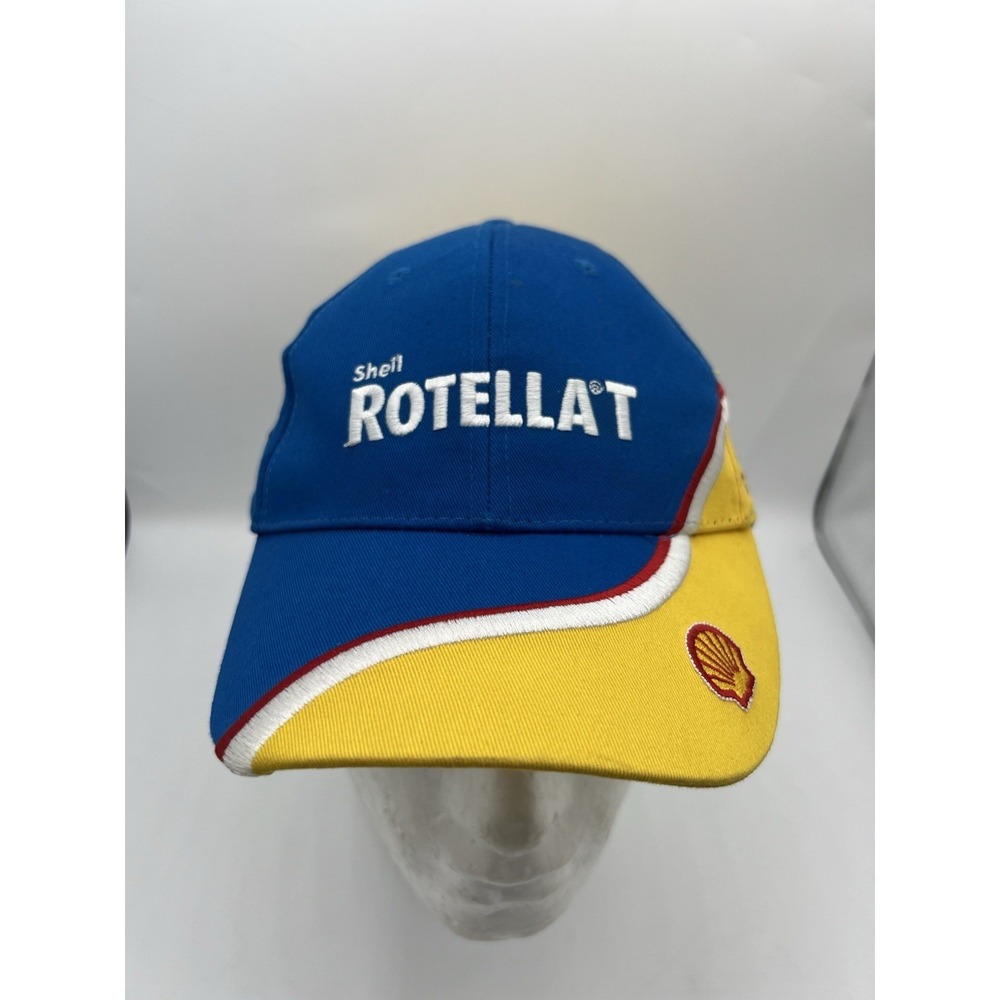 Vintage Shell Rotella T Kevin Harvick 29 NASCAR Hat Blue Yellow Strapback Cap